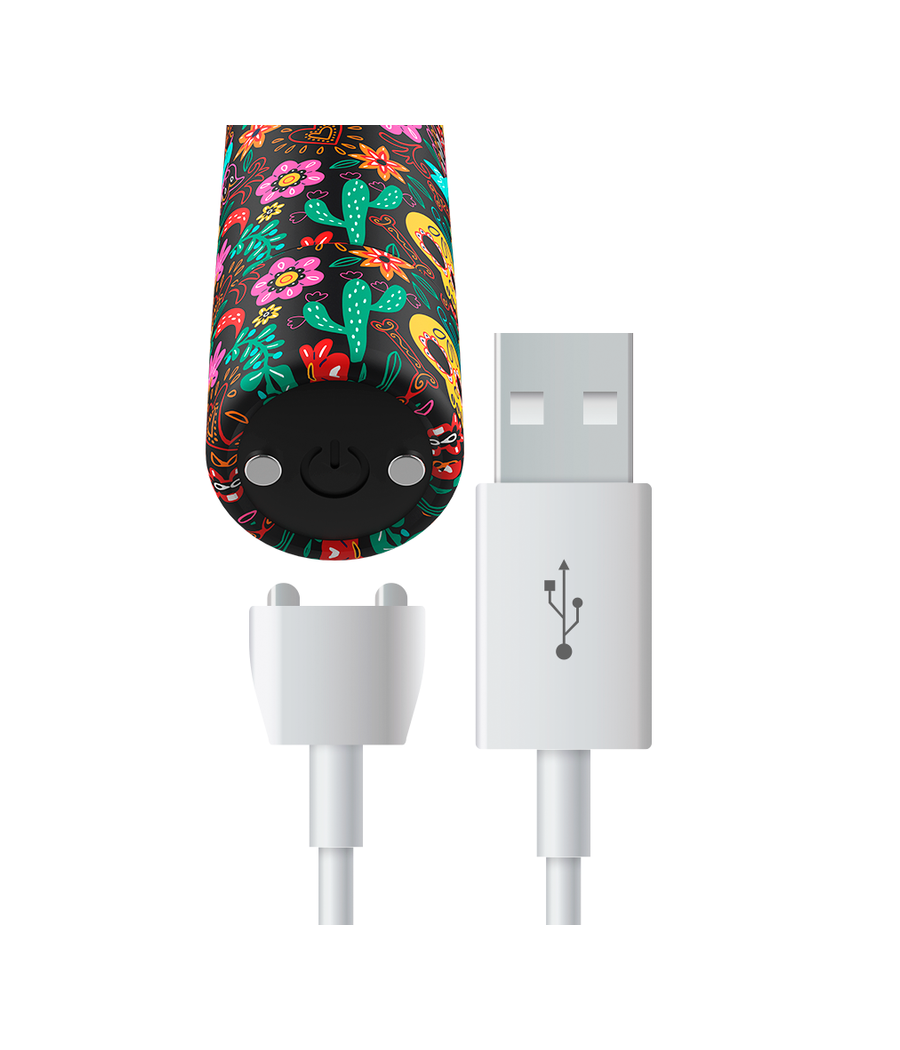 CUSTOM BULLETS - FLORAL RECHARGEABLE BULLET 10 INTENSITIES