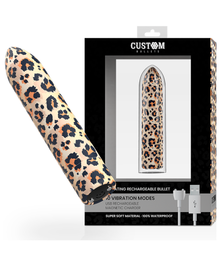 CUSTOM BULLETS - BALA RECARGABLE LEOPARD 10 INTENSIDADES