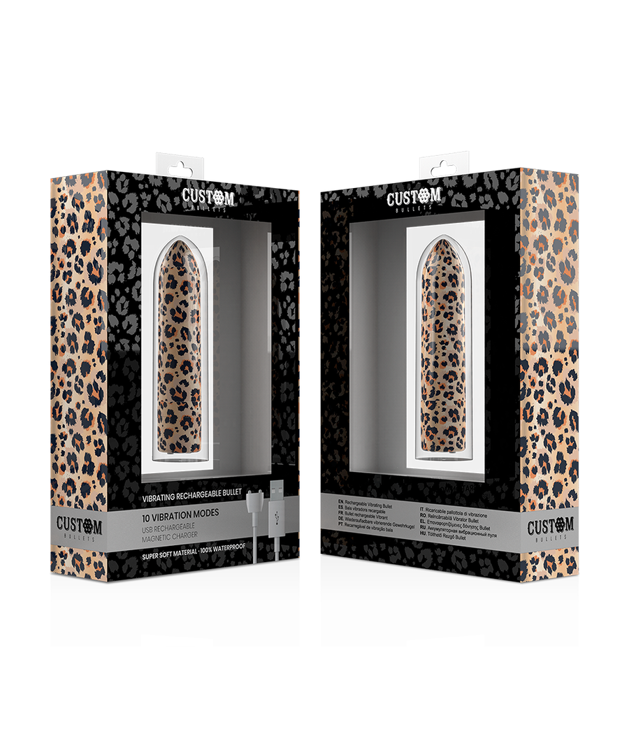 CUSTOM BULLETS - BALA RECARGABLE LEOPARD 10 INTENSIDADES