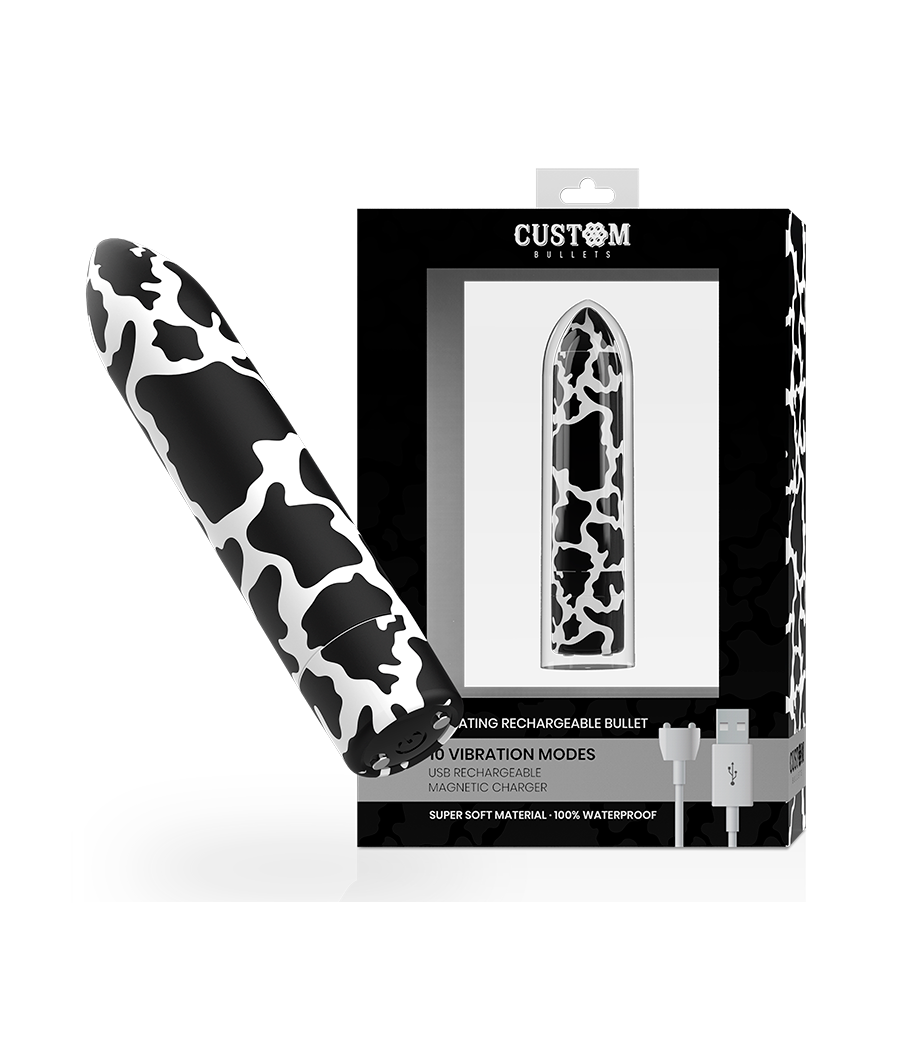 CUSTOM BULLETS - BALA RECARGABLE COW 10 INTENSIDADES
