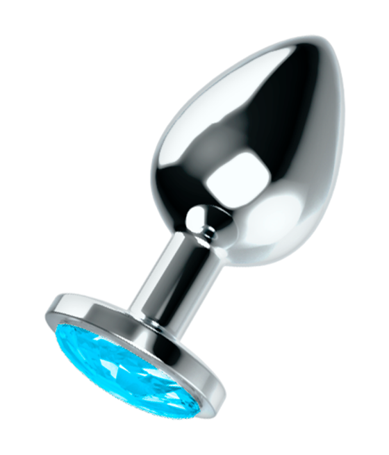 OHMAMA - PLUG ANAL COM CRISTAL AZUL L