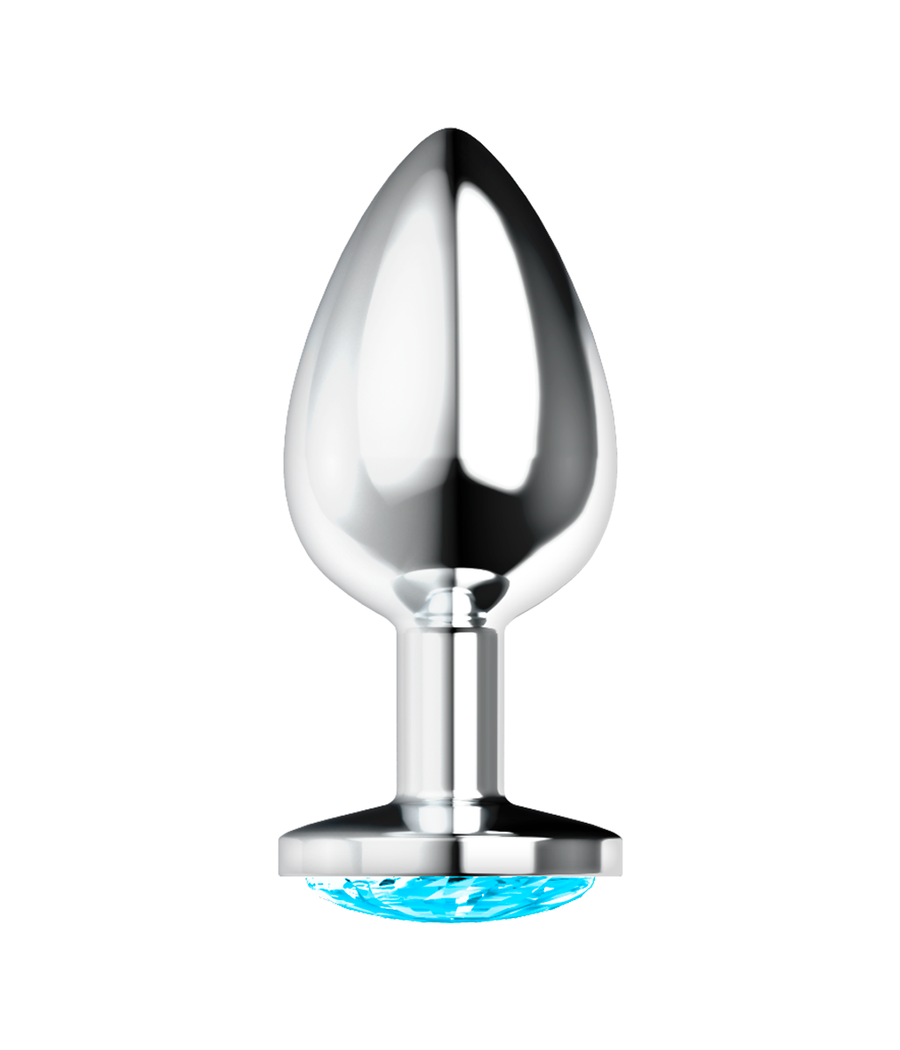 OHMAMA - ANALPLUG MIT BLAUEM KRISTALL L