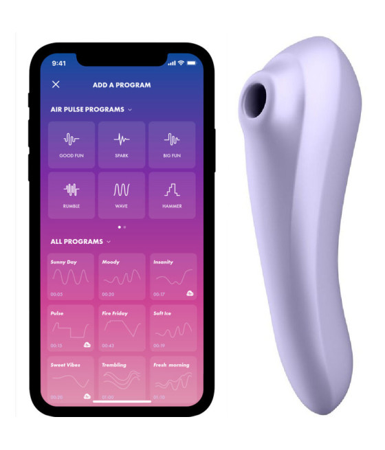 SATISFYER - VIBRADOR DE PULSO DE AR DUAL PLEASURE MALVA