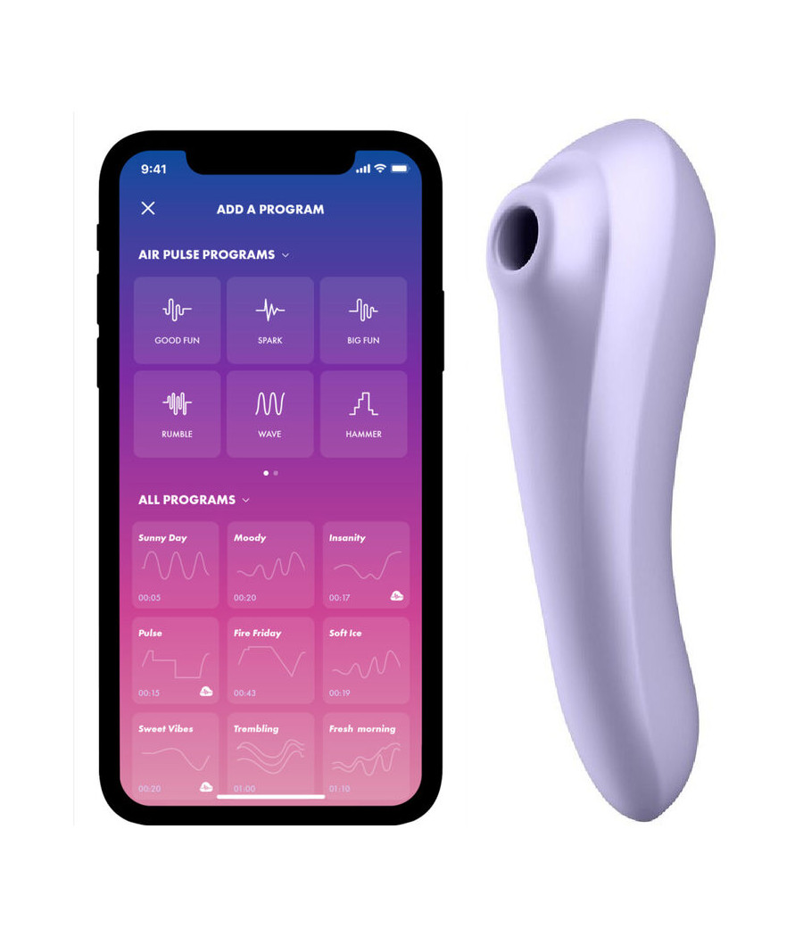 SATISFYER - VIBRADOR DE PULSO DE AR DUAL PLEASURE MALVA
