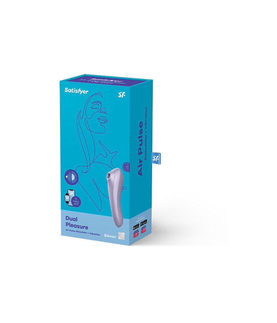 SATISFYER - DUAL PLEASURE AIR PULSE VIBRATOR MAUVE