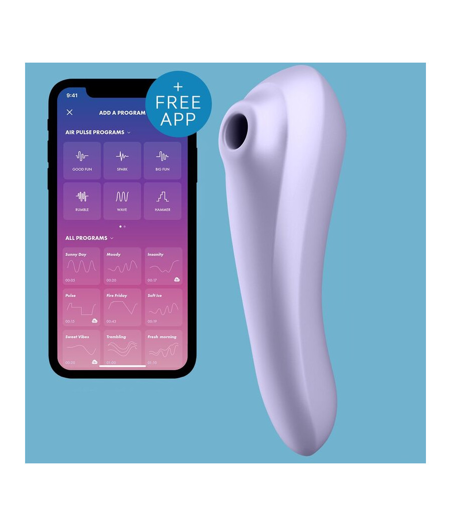 SATISFYER - DUAL PLEASURE AIR PULSE VIBRATOR MAUVE