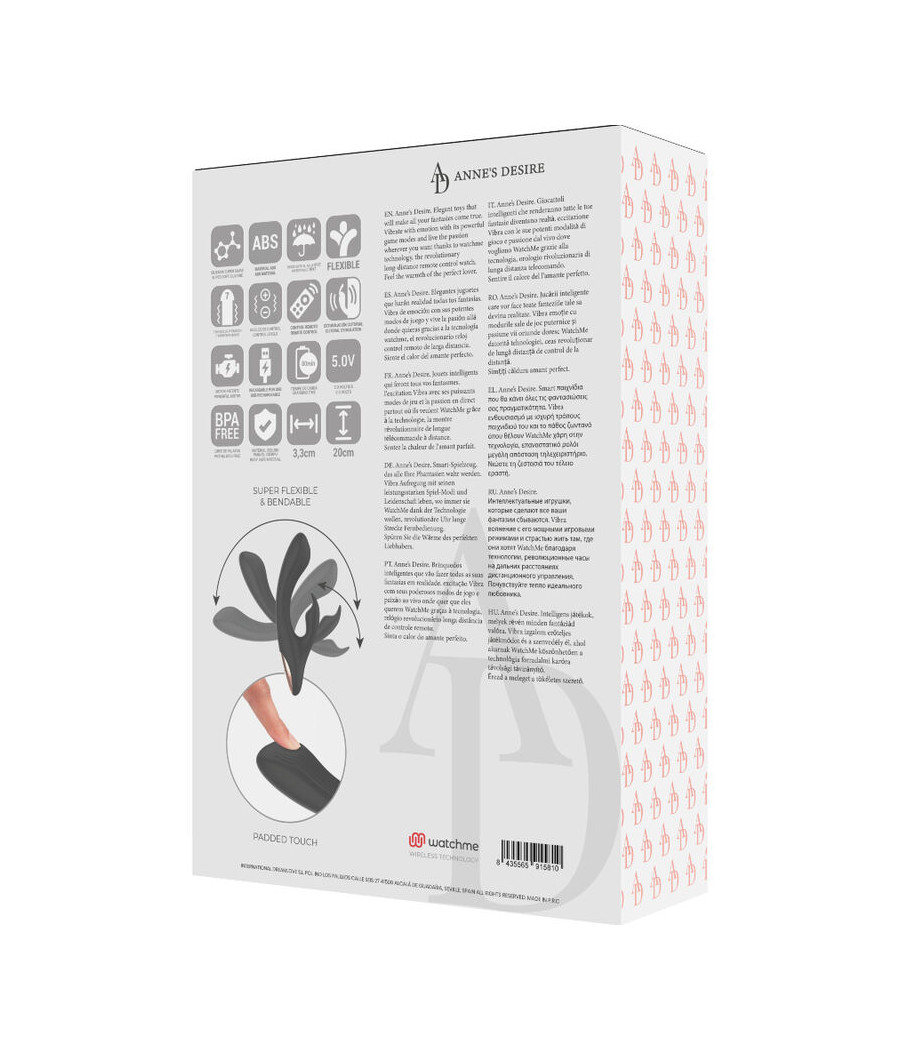 ANNE'S DESIRE  - RABBIT TECNOLOGIA DI CONTROLLO REMOTO UN WATCHME NERO