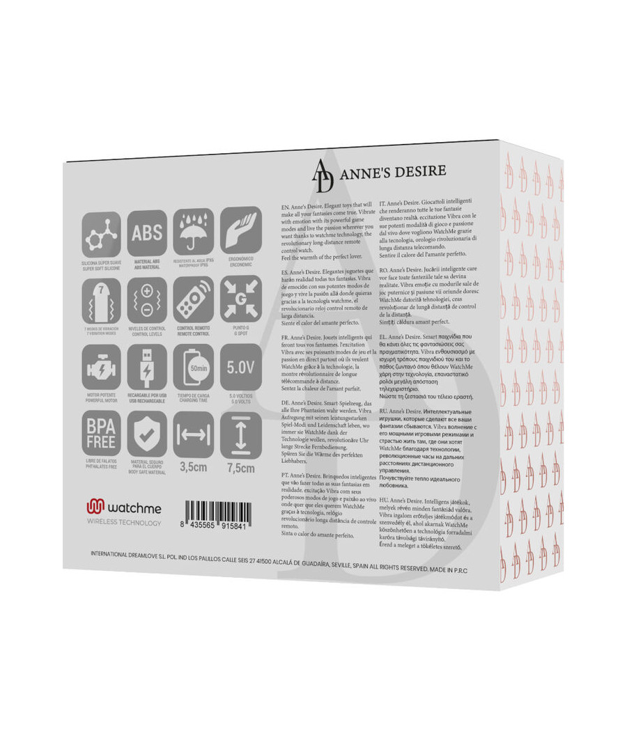 ANNE'S DESIRE - EGG TECNOLOGIA DI CONTROLLO REMOTO WATCHME NERO/ORO