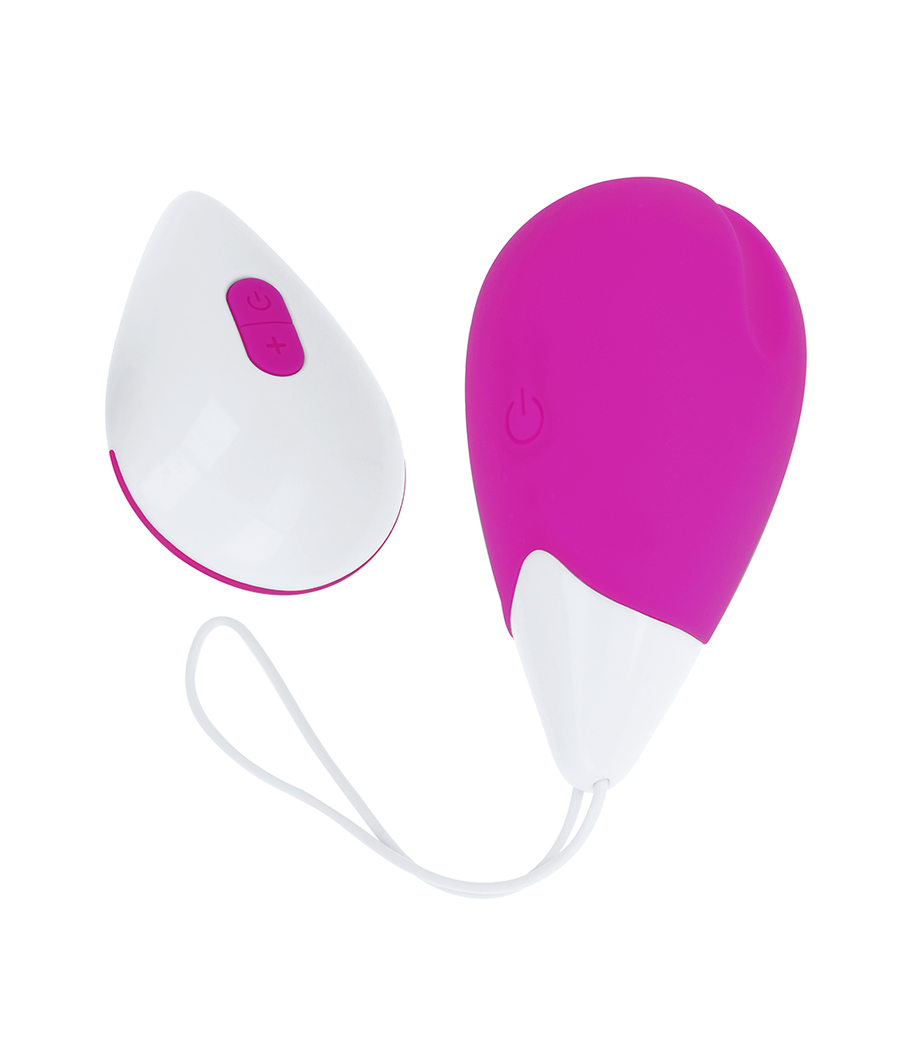 OHMAMA - TEXTURED VIBRATING EGG 10 MODES PURPLE AND WHITE