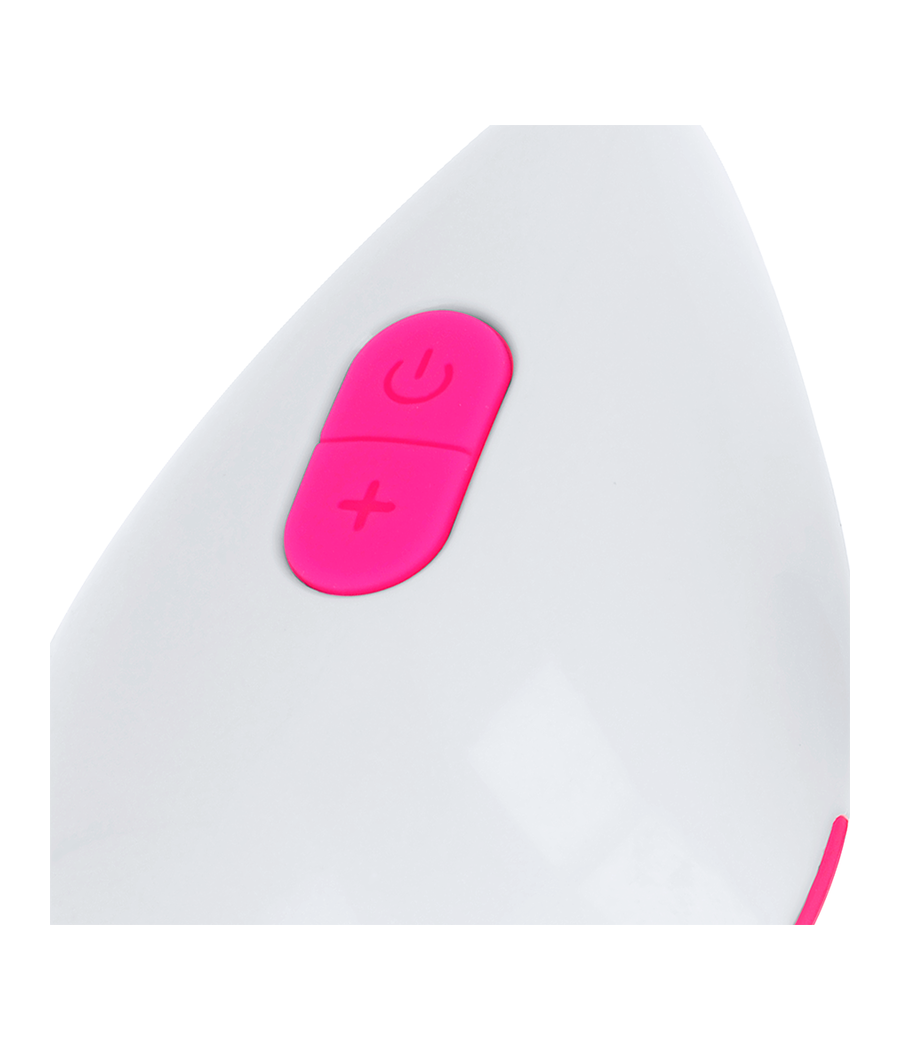OHMAMA - TEXTURED VIBRATING EGG 10 MODES PINK AND WHITE