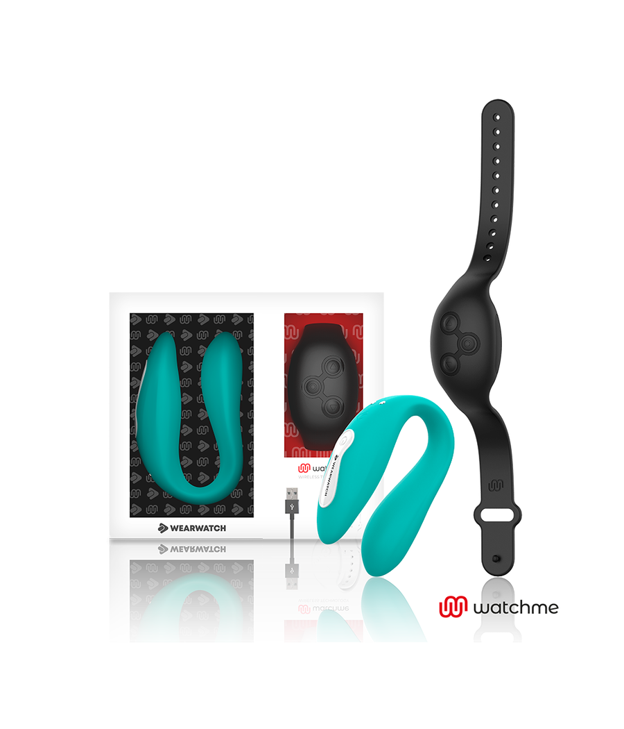 WEARWATCH - VIBRADOR DUAL TECHNOLOGY WATCHME AGUAMARINA / AZABACHE