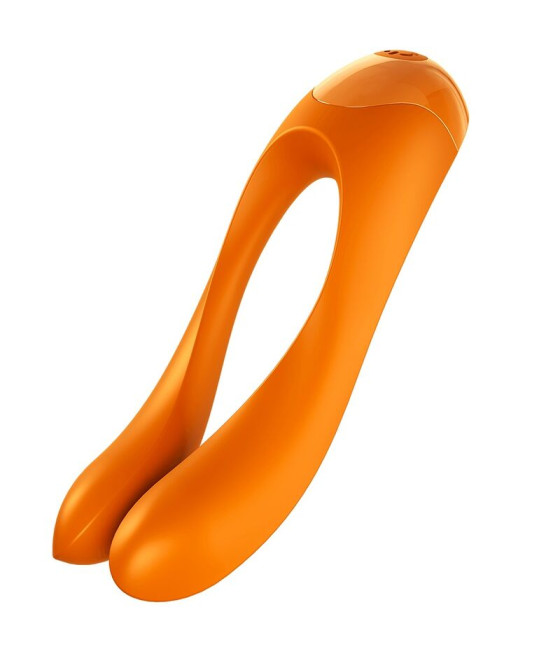 SATISFYER - VIBRATORE DA DITO CANDY CANE ARANCIONE
