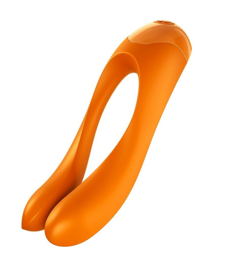 SATISFYER - VIBRATORE DA DITO CANDY CANE ARANCIONE