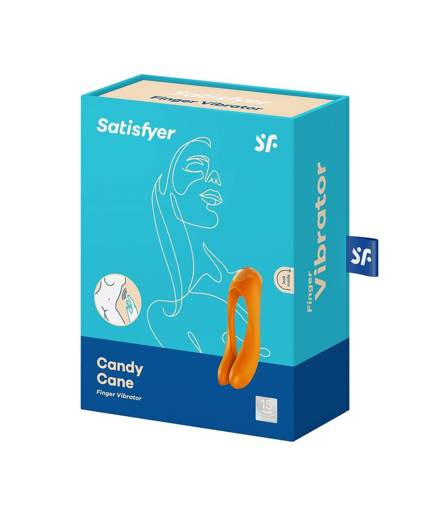 SATISFYER - CANDY CANE FINGER VIBRATOR ORANGE