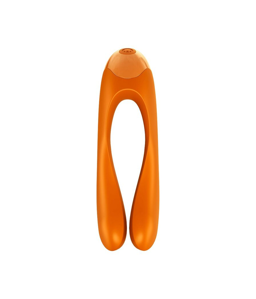 SATISFYER - VIBRADOR DE DEDO CANDY CANE LARANJA