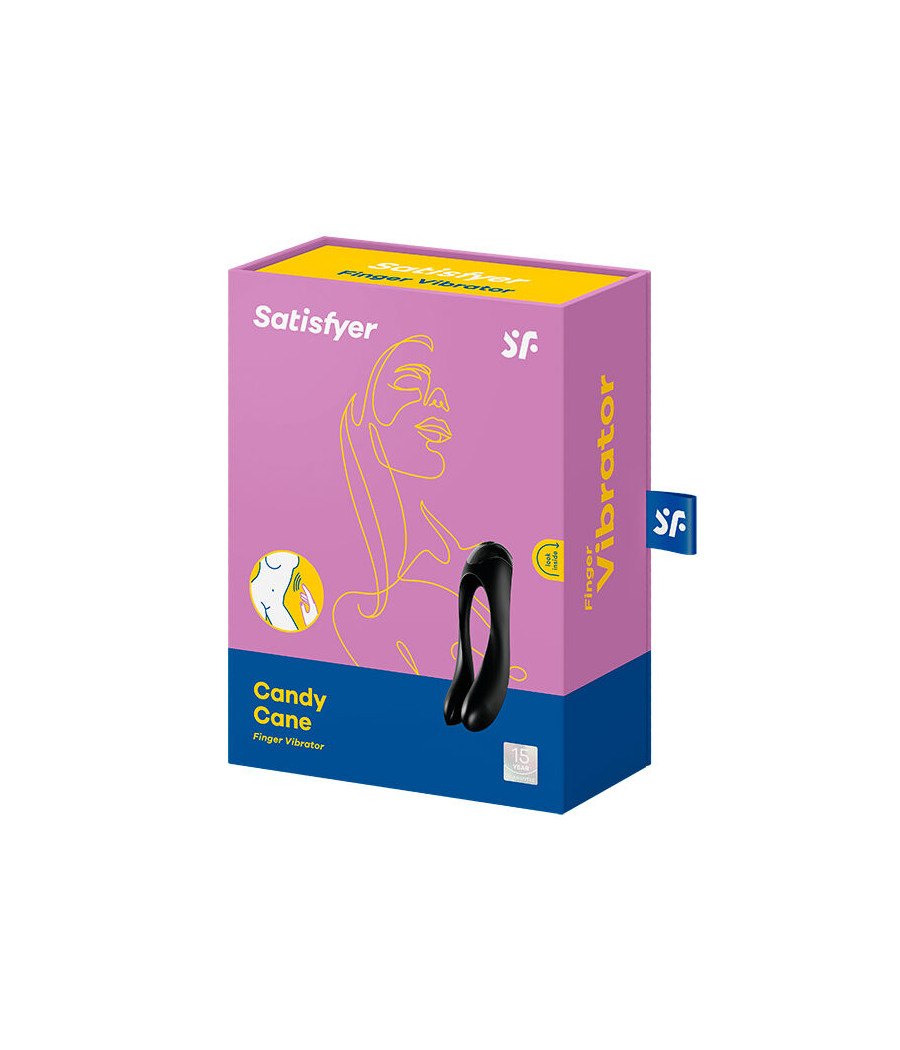 SATISFYER - CANDY CANE VIBRADOR DEDO NEGRO