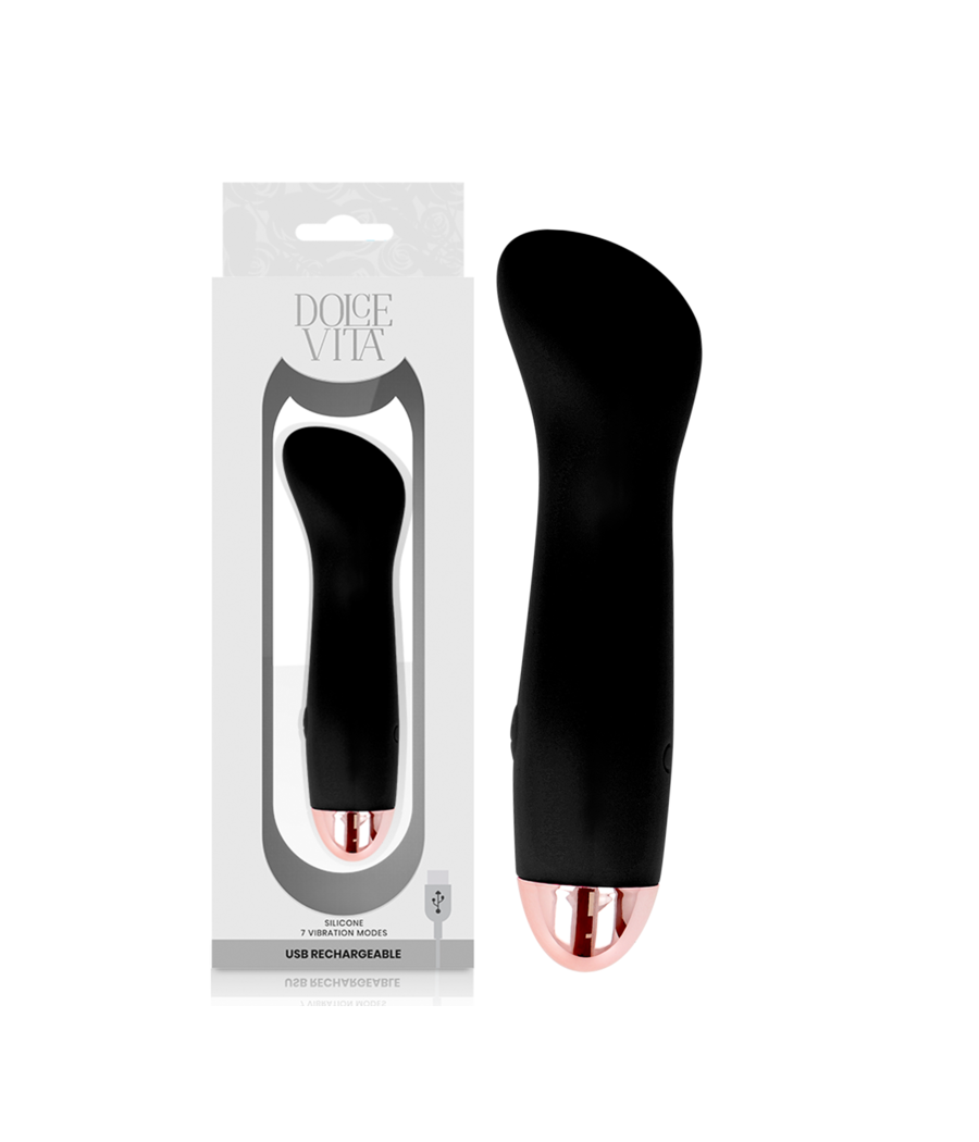 DOLCE VITA - VIBRADOR RECARGABLE ONE NEGRO 7 VELOCIDADES