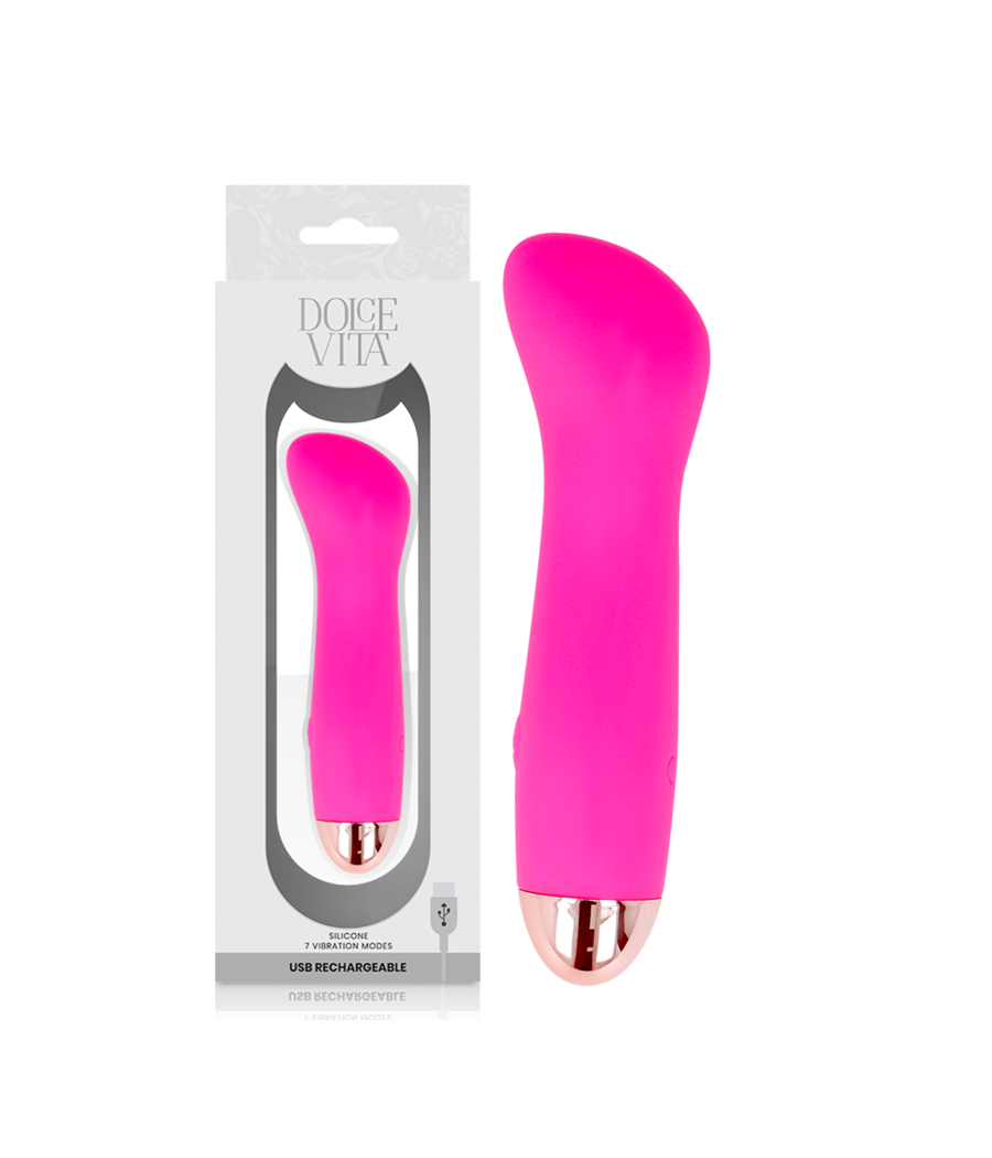 DOLCE VITA - VIBRADOR RECARREGÁVEL UM PINK 7 VELOCIDADE