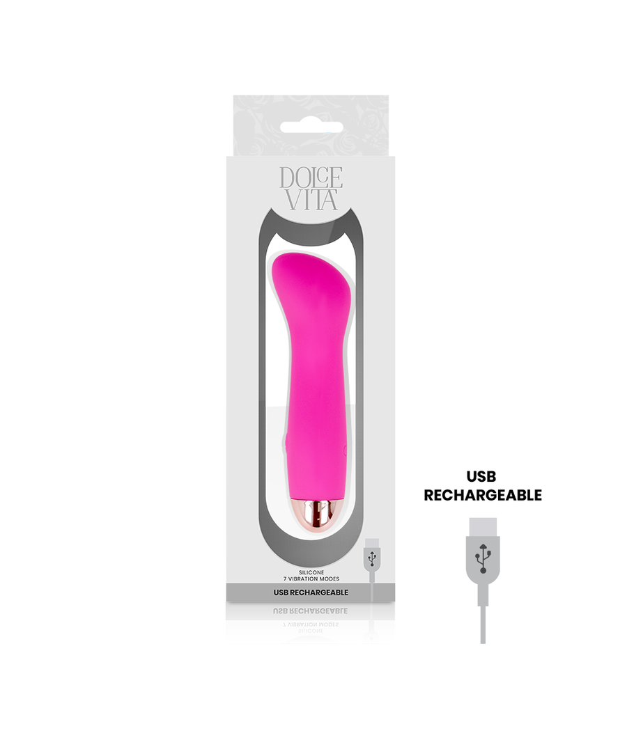 DOLCE VITA - VIBRADOR RECARGABLE ONE ROSA 7 VELOCIDADES