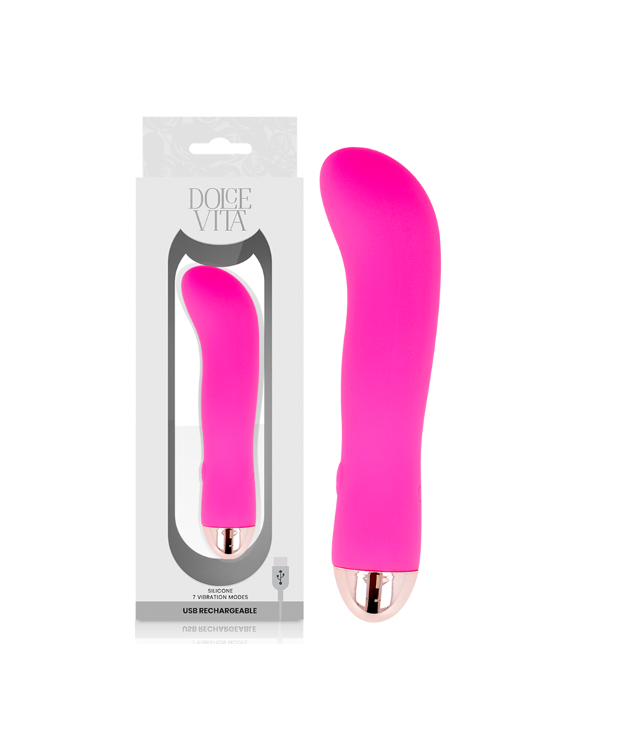 DOLCE VITA - VIBRADOR RECARGABLE TWO ROSA 7 VELOCIDADES