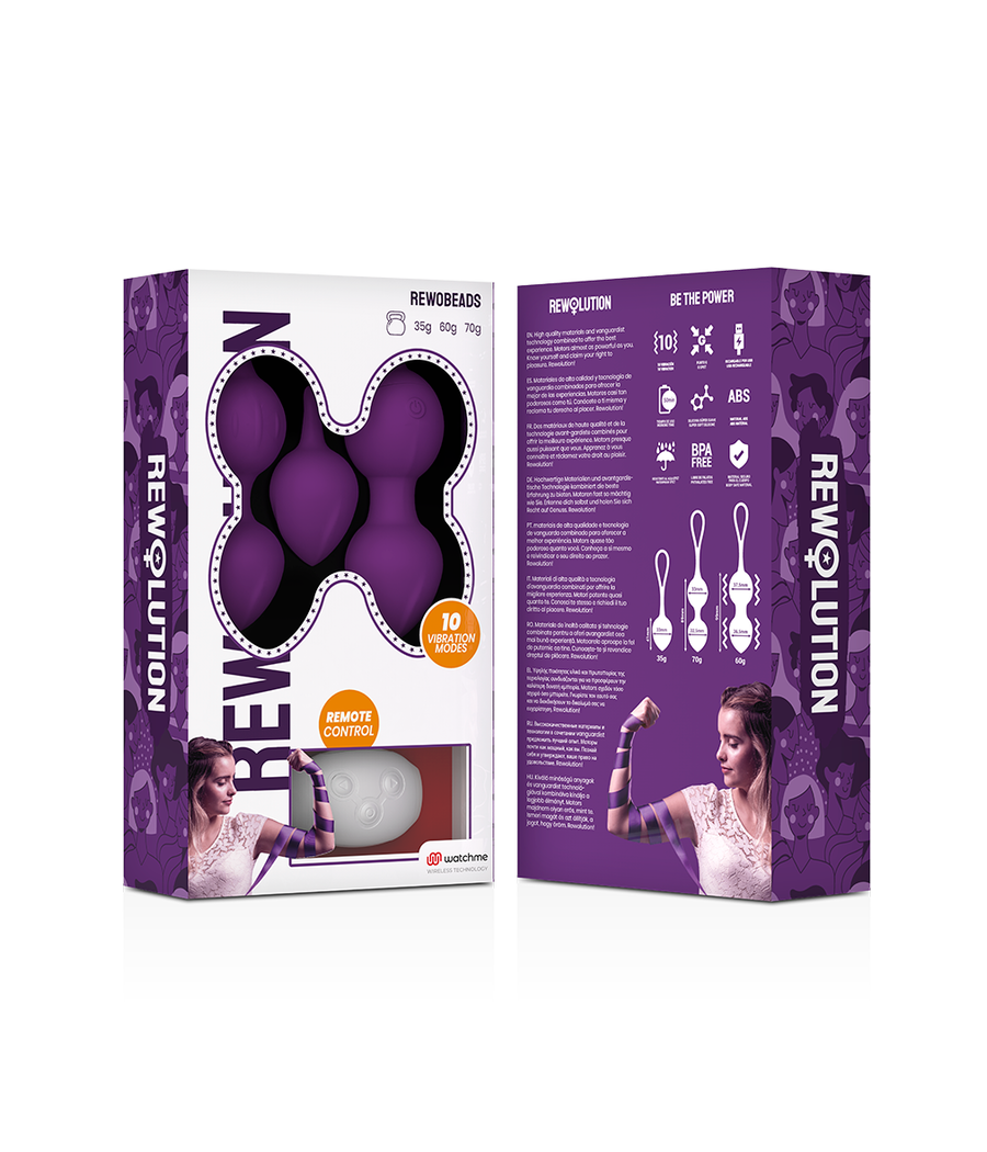 REWOLUTION - REWOBEADS BOLAS VIBRADORAS CONTROL REMOTO CON TECNOLOGIA WATCHME