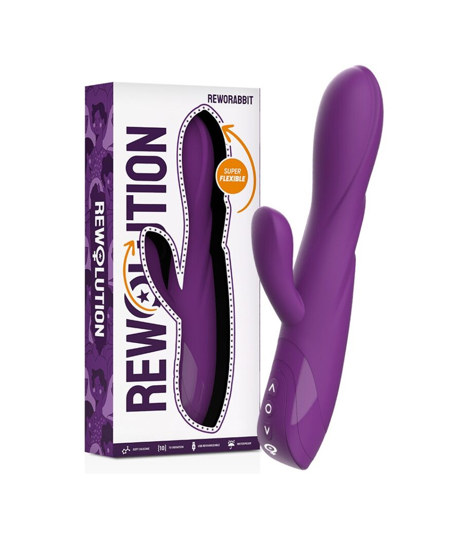 REWOLUTION - VIBRADOR FLEXÍVEL REWORABBIT COM COELHO