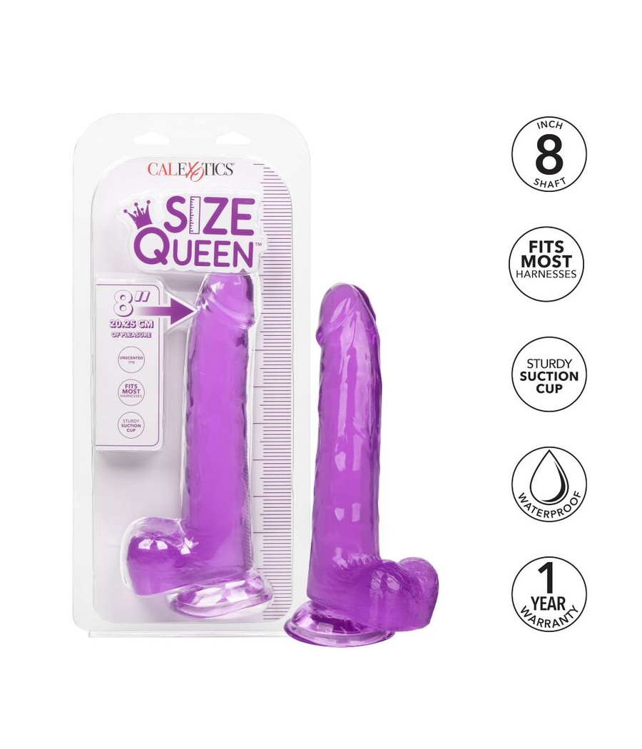 CALEXOTICS - SIZE QUEEN DILDO PURPLE 20.3 CM