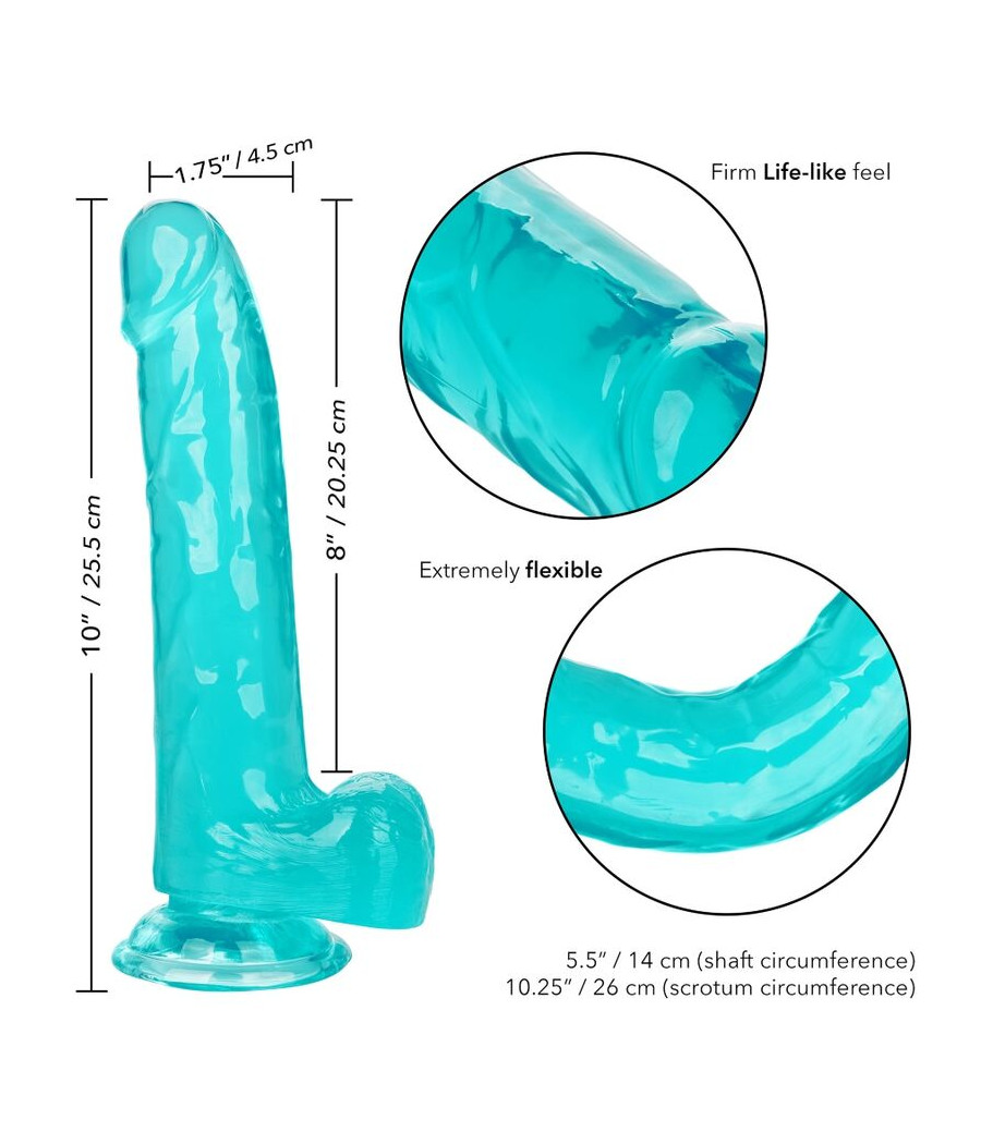 CALEXOTICS - GODE TAILLE REINE BLEU 20.3 CM
