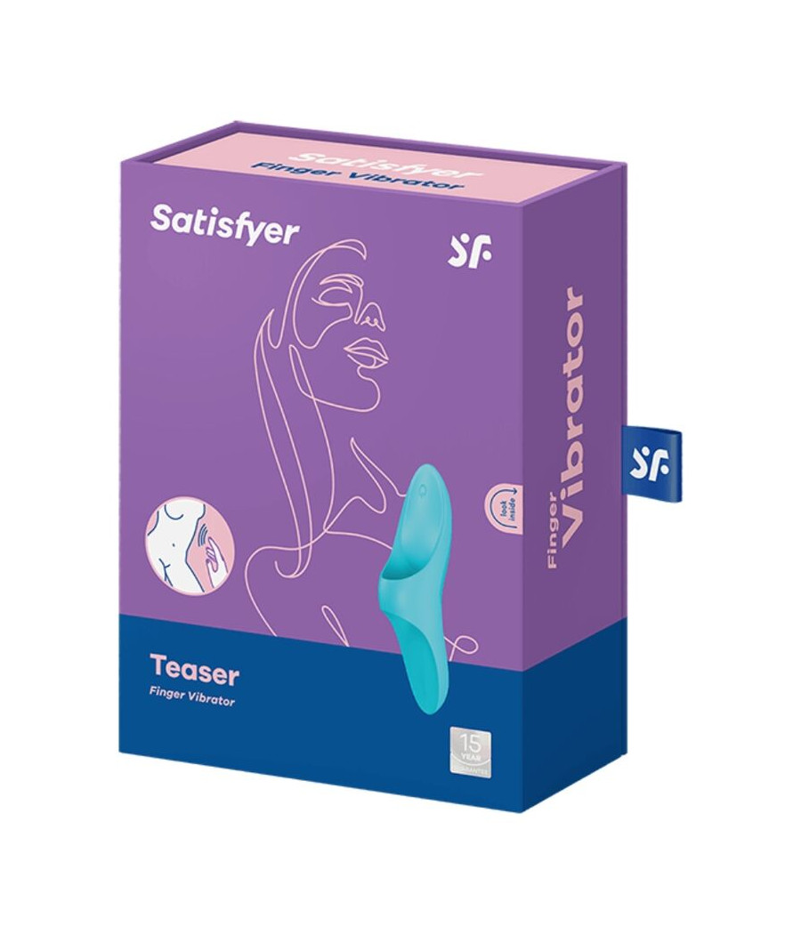 SATISFYER - TEASER DEDAL VIBRADOR AZUL LIGHT