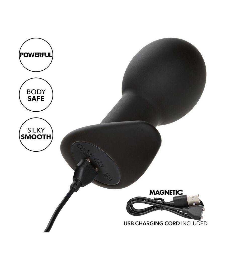 CALEXOTICS - ROCK BOTTOM ANAL PLUG 10 VIBRAZIONI SILICONE NERO