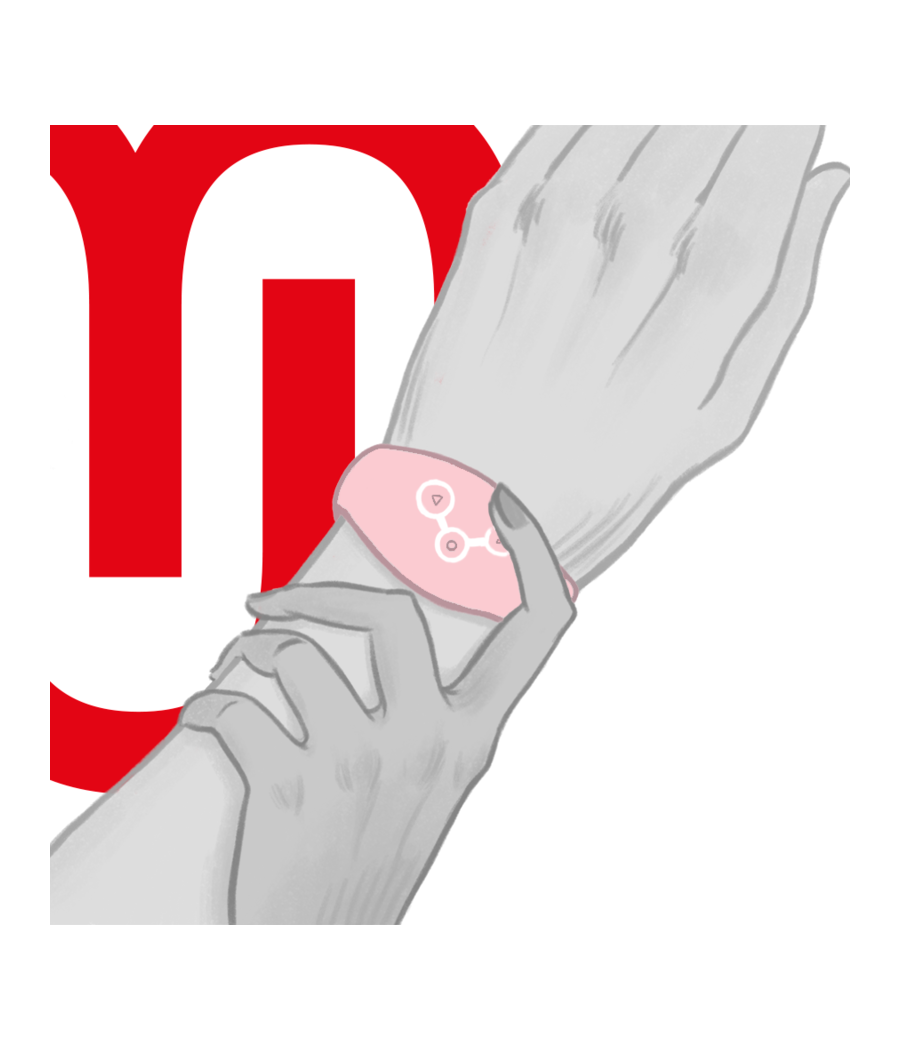 WATCHME - MONTRE À TECHNOLOGIE SANS FIL ROSE TENDRE