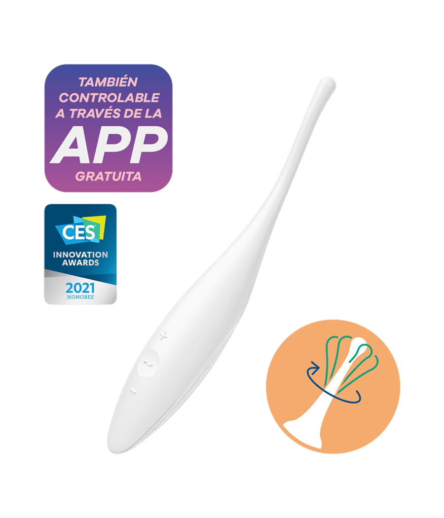 SATISFYER - TWIRLING JOY CLIT TIP VIBRATOR WHITE