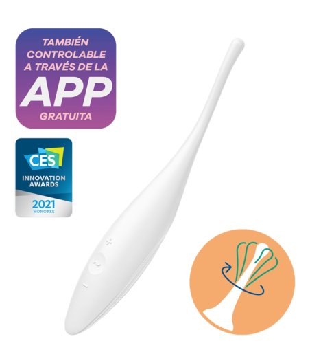 SATISFYER - TWIRLING JOY CLIT TIP VIBRATOR WHITE