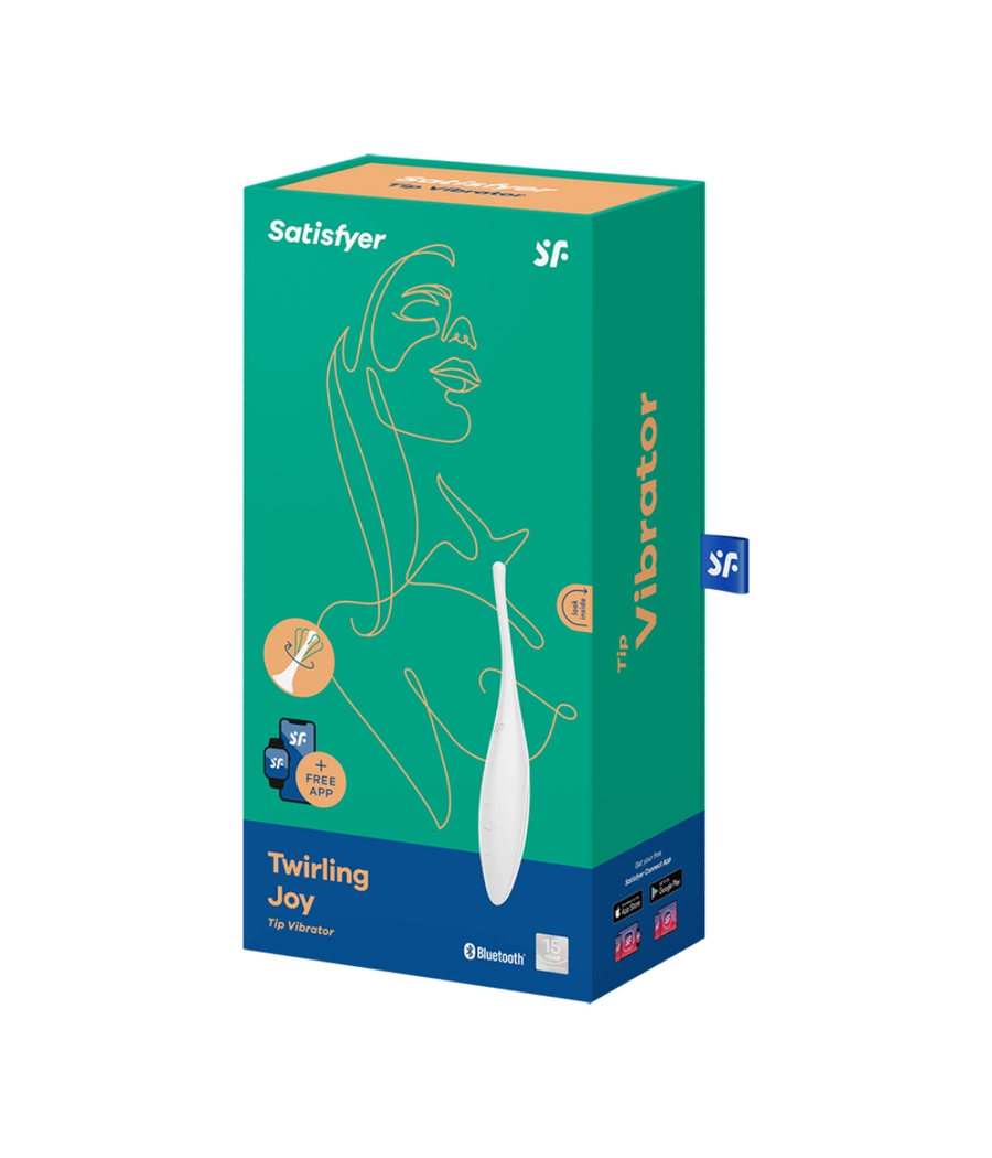 SATISFYER - VIBRADOR TWIRLING JOY CLIT TIP BRANCO
