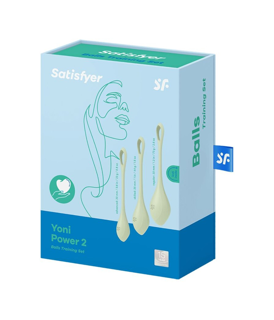 SATISFYER - CONJUNTO DE TREINO YONI POWER 2 VERDE
