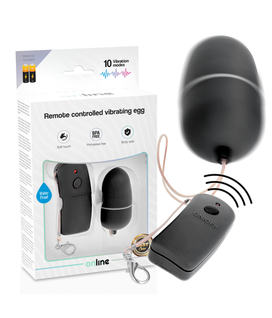 ONLINE - OVO VIBRANTE COM CONTROLE REMOTO PRETO