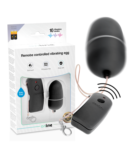 ONLINE - OVO VIBRANTE COM CONTROLE REMOTO PRETO