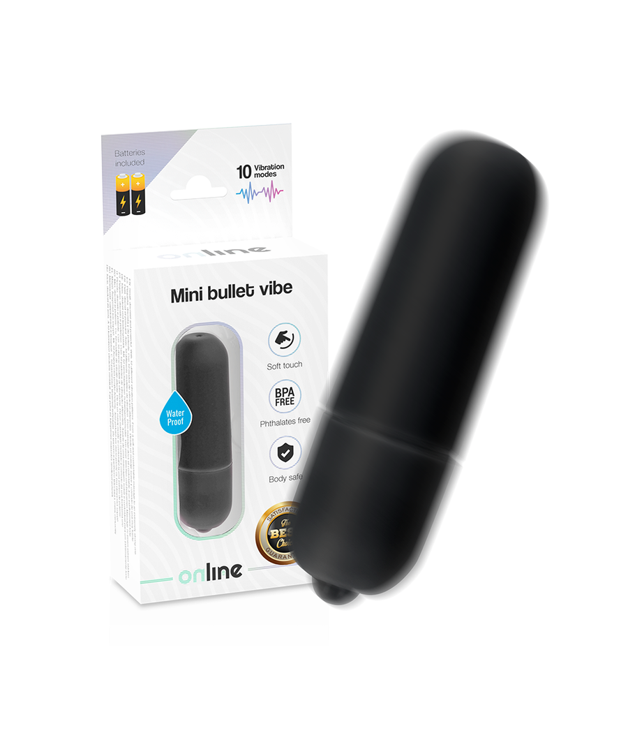 ONLINE - MINI BALA VIBRANTE PRETA