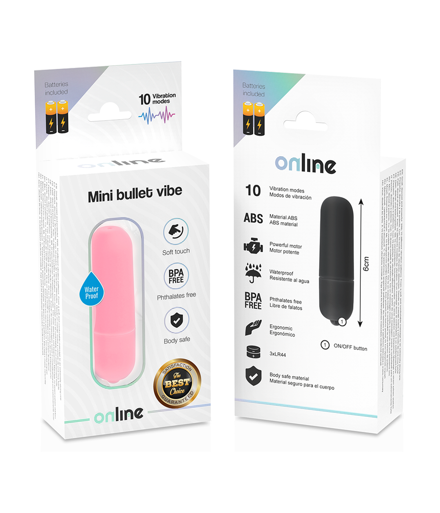 ONLINE - MINI BALA VIBRADORA ROSA