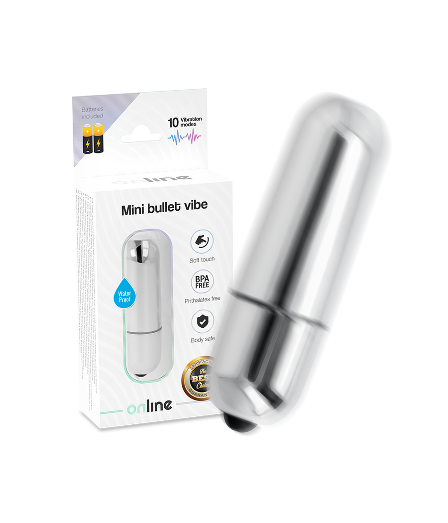 ONLINE - MINI BULLET VIBE SILVER