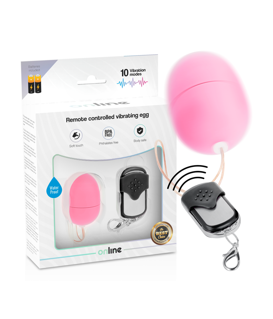 ONLINE - OEUF VIBRANT TÉLÉCOMMANDE S ROSE
