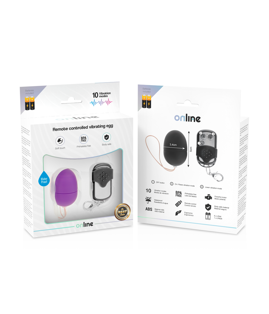 ONLINE - REMOTE CONTROL VIBRATING EGG S PURPLE