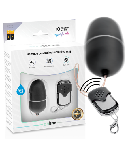 ONLINE - REMOTE CONTROL VIBRATING EGG M BLACK