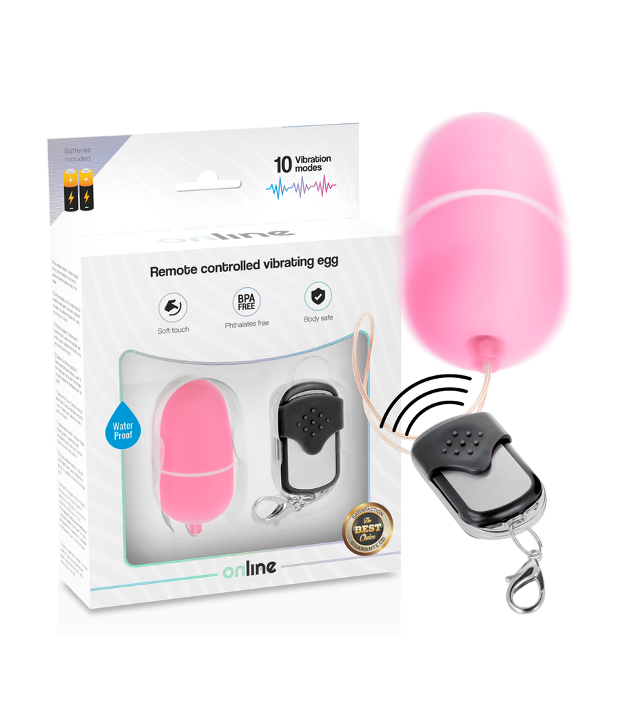ONLINE - OEUF VIBRANT TÉLÉCOMMANDE M ROSE