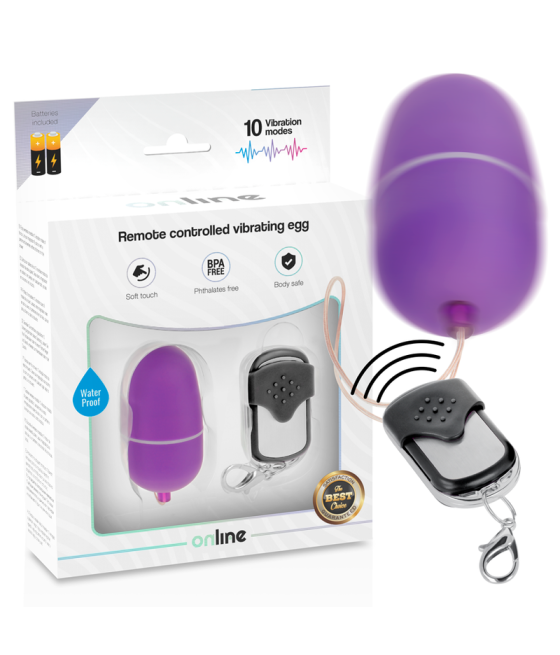 ONLINE - REMOTE CONTROL VIBRATING EGG M PURPLE