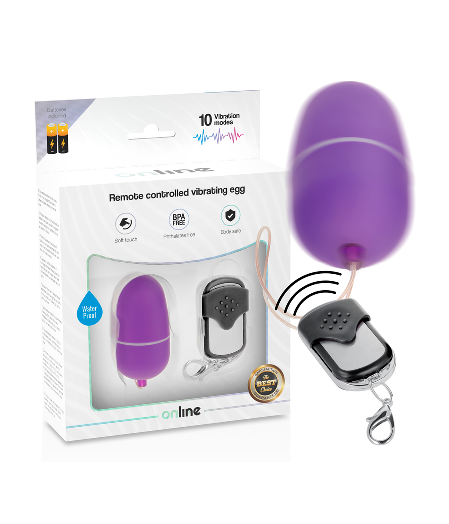ONLINE - HUEVO VIBRADOR CONTROL REMOTO M LILA