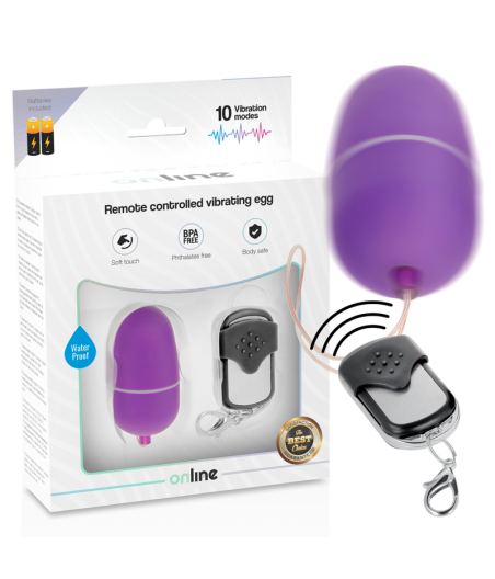 ONLINE - REMOTE CONTROL VIBRATING EGG M PURPLE