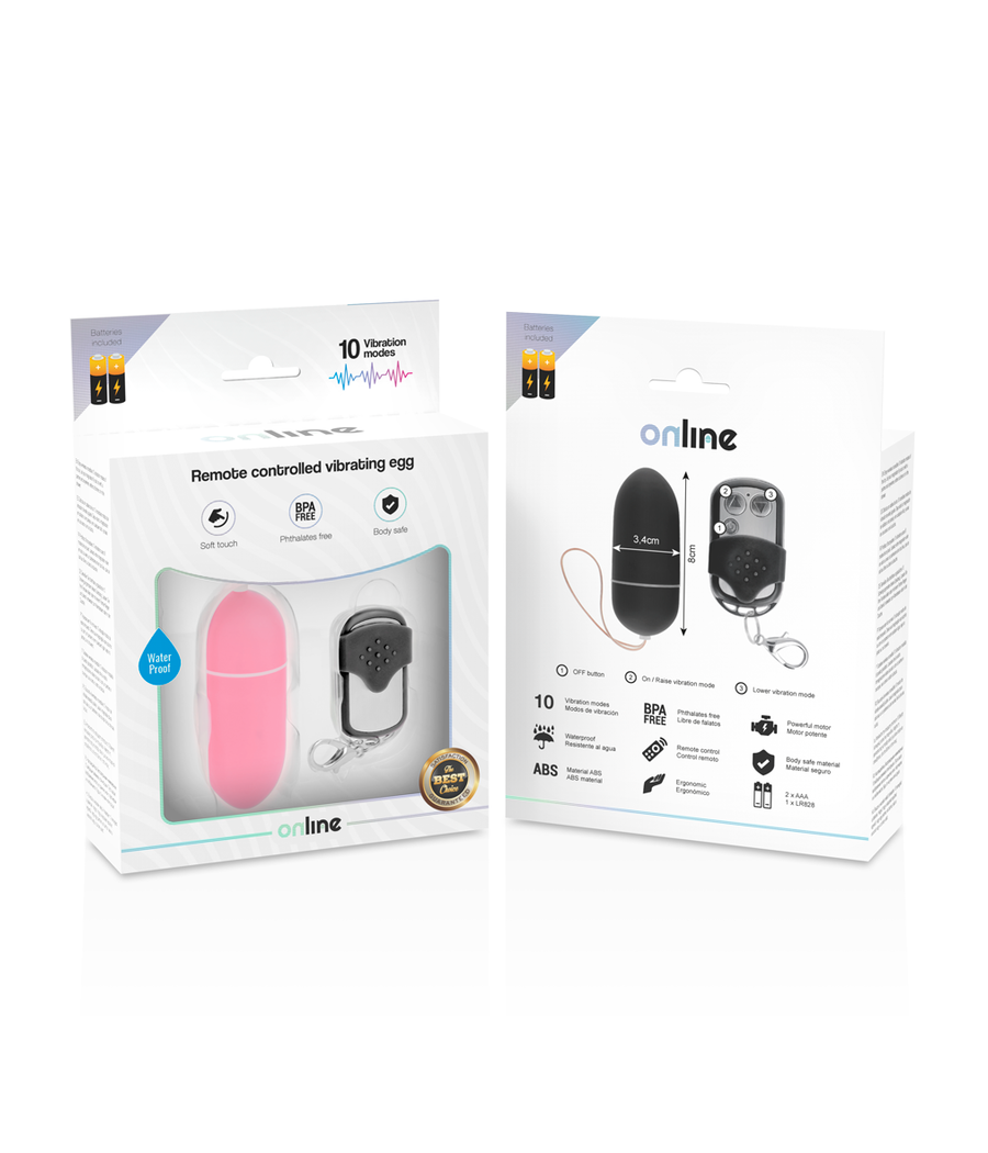 ONLINE - REMOTE CONTROL VIBRATING EGG L PINK