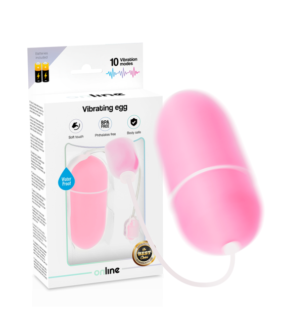 ONLINE - HUEVO VIBRADOR WATERPROOF ROSA