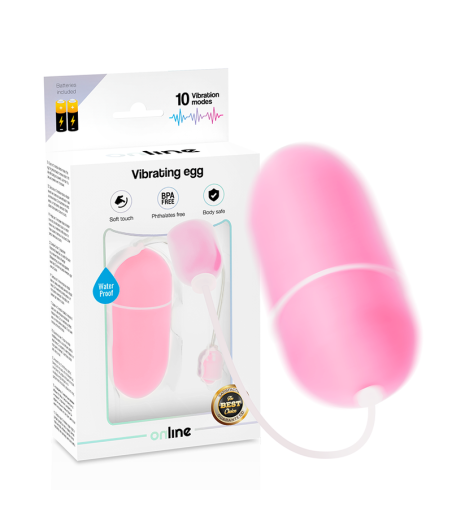ONLINE - HUEVO VIBRADOR WATERPROOF ROSA